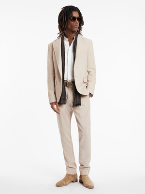 SLIM FIT PANTS WITH WELT HIP POCKETS AND EXTENDED
