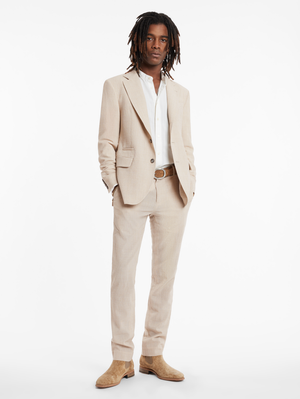 SLIM FIT PANTS WITH WELT HIP POCKETS AND EXTENDED