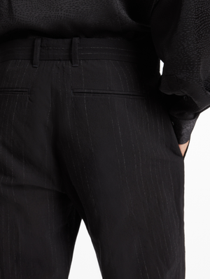 SLIM FIT PANTS WITH WELT HIP POCKETS AND EXTENDED
