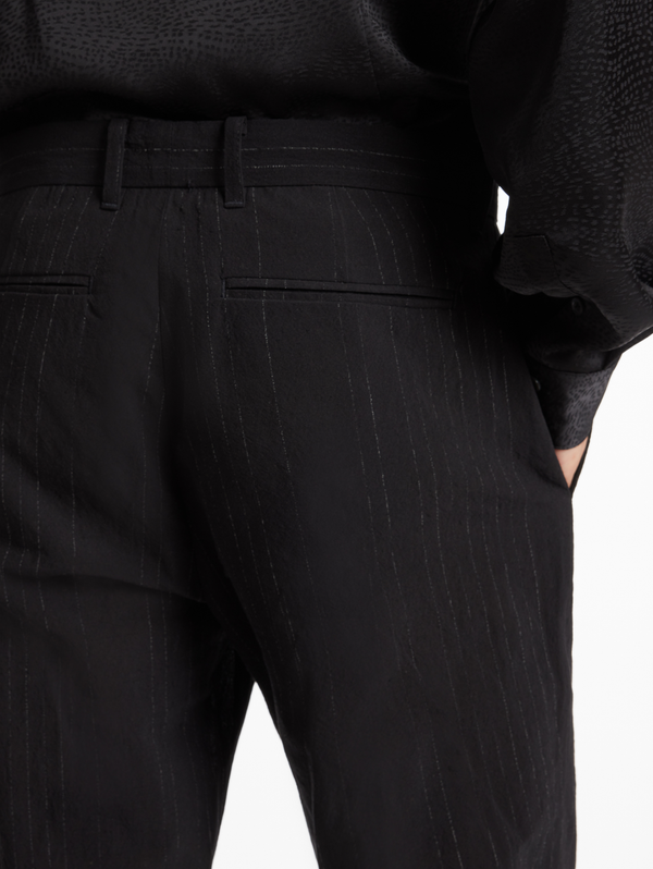 SLIM FIT PANTS WITH WELT HIP POCKETS AND EXTENDED