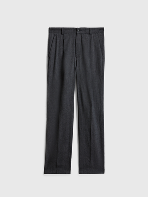 SLIM FIT PLEATED PANTS