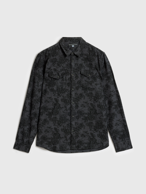 MARSHALL WESTERN SHIRT IN COATED DENIM
