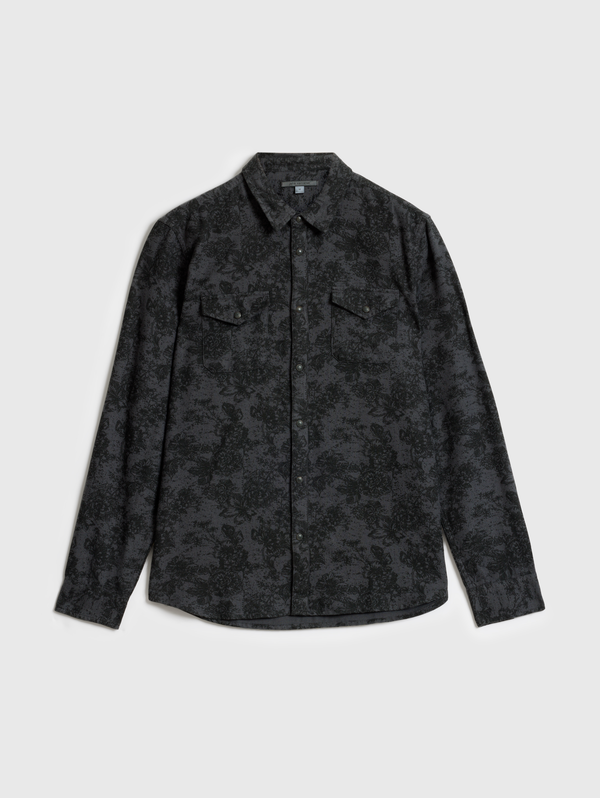 MARSHALL WESTERN SHIRT IN COATED DENIM