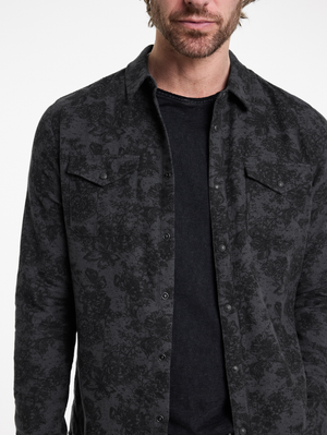 MARSHALL WESTERN SHIRT IN COATED DENIM