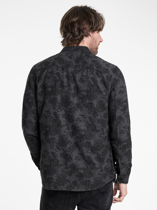 MARSHALL WESTERN SHIRT IN COATED DENIM
