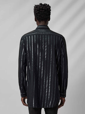 RODNEY LS SHIRT - METALLIC STRIPE