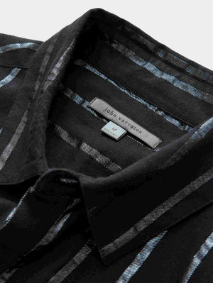 RODNEY LS SHIRT - METALLIC STRIPE