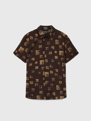 LOREN SLIM FIT SS CONCEALED FRONT SHIRT