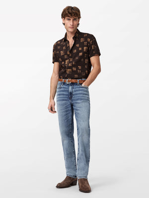 LOREN SLIM FIT SS CONCEALED FRONT SHIRT