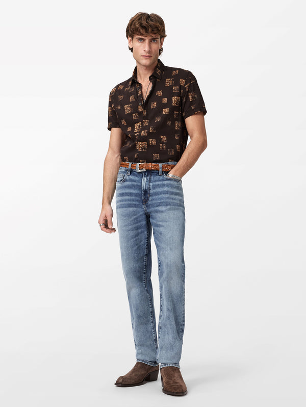 LOREN SLIM FIT SS CONCEALED FRONT SHIRT