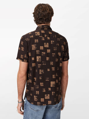 LOREN SLIM FIT SS CONCEALED FRONT SHIRT