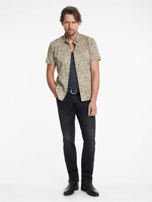 SEAN SHORT SLEEVE SHIRT IN LEO PRINT