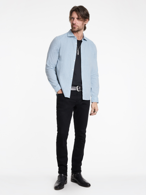 ROSEDALE SPREAD COLLAR SHIRTS WITHOUT BUTTON PLACKET