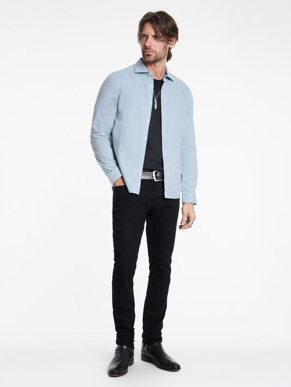 ROSEDALE SPREAD COLLAR SHIRTS WITHOUT BUTTON PLACKET