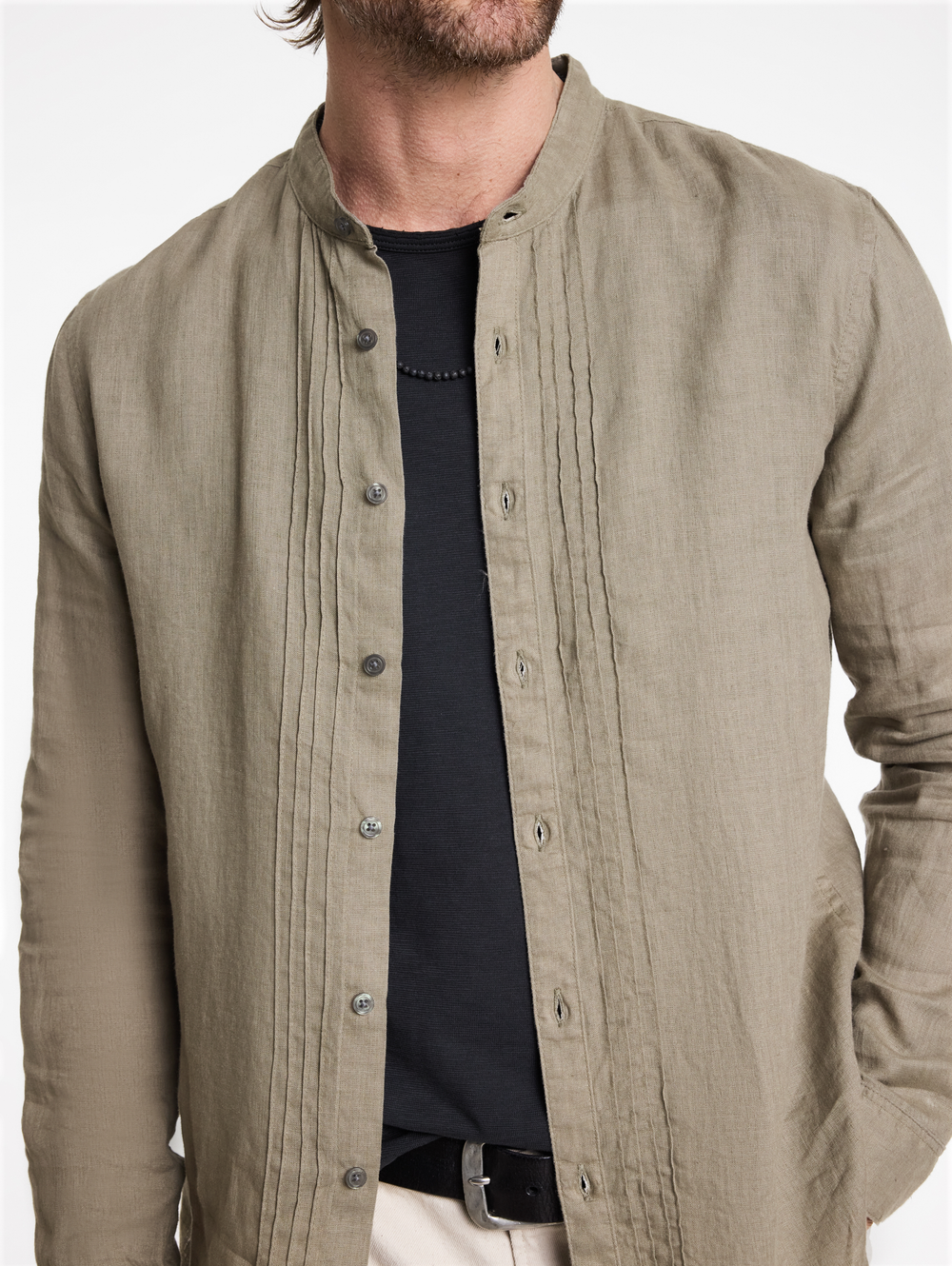 BRETT BAND COLLAR SHIRT
