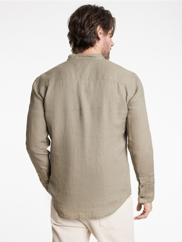 BRETT BAND COLLAR SHIRT