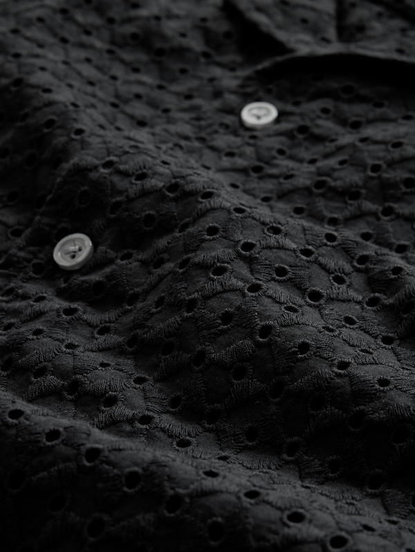 DAN CAMP COLLAR SHIRT IN EMBROIDERED FABRIC