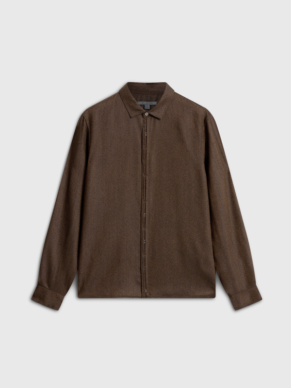 CONCEALED BUTTON PLEATED PLACKET SHIRTS