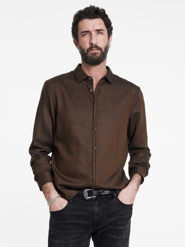 CONCEALED BUTTON PLEATED PLACKET SHIRTS