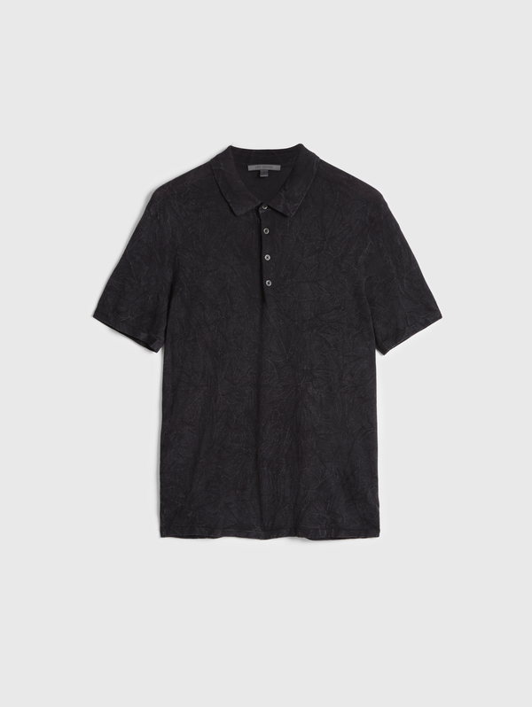 CHATHAM REGULAR FIT SS P OLO WITHPIGMENT RUB AND CRINKLE