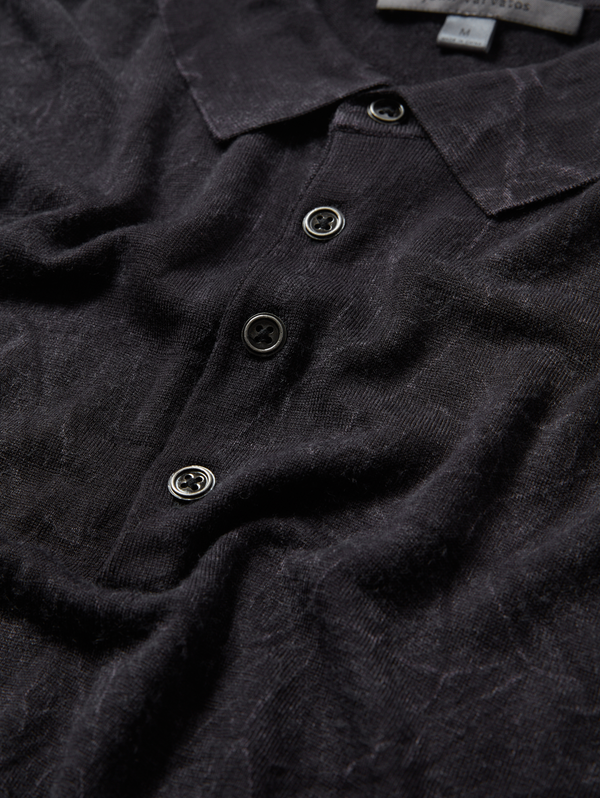 CHATHAM REGULAR FIT SS P OLO WITHPIGMENT RUB AND CRINKLE