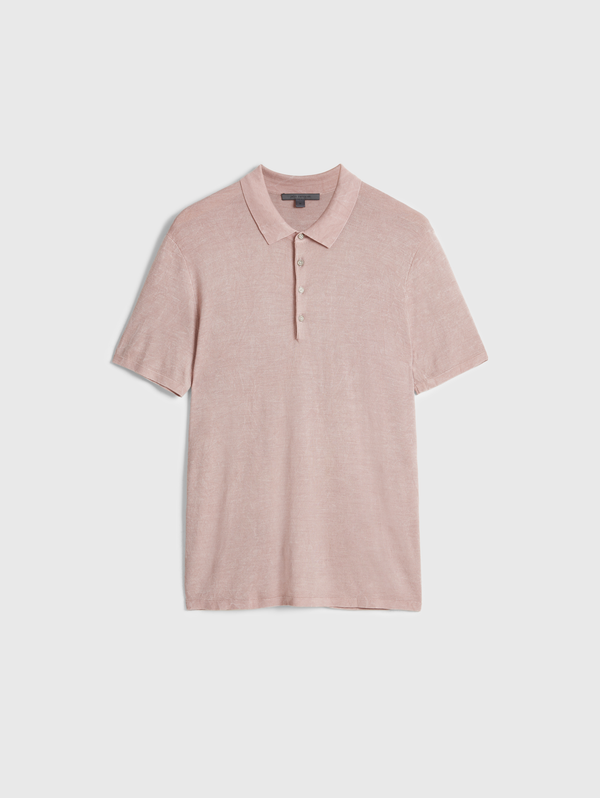 CHATHAM REGULAR FIT SS P OLO WITHPIGMENT RUB AND CRINKLE