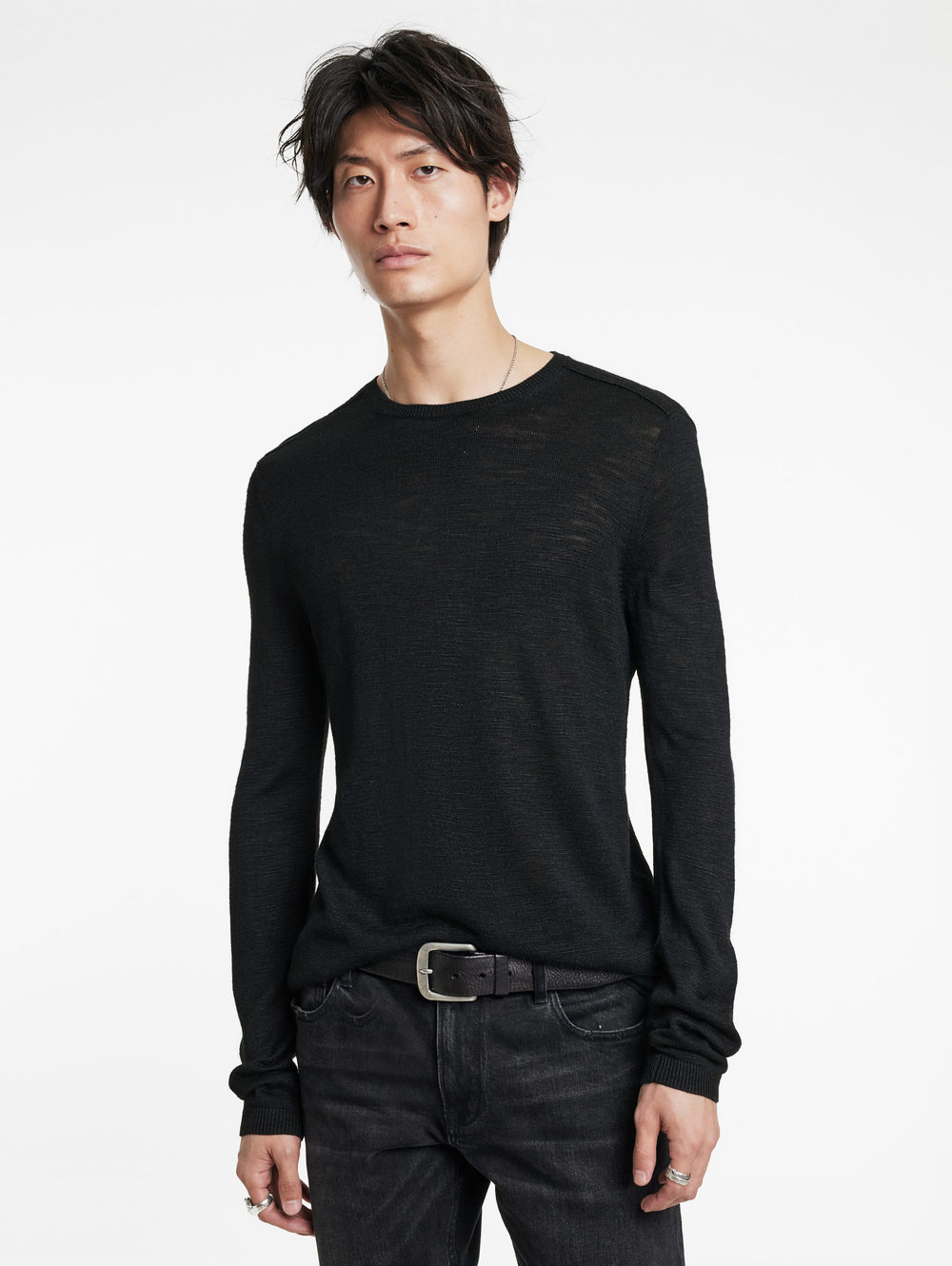 AVEIRO REGULAR FIT TUSSAH SILK CREW