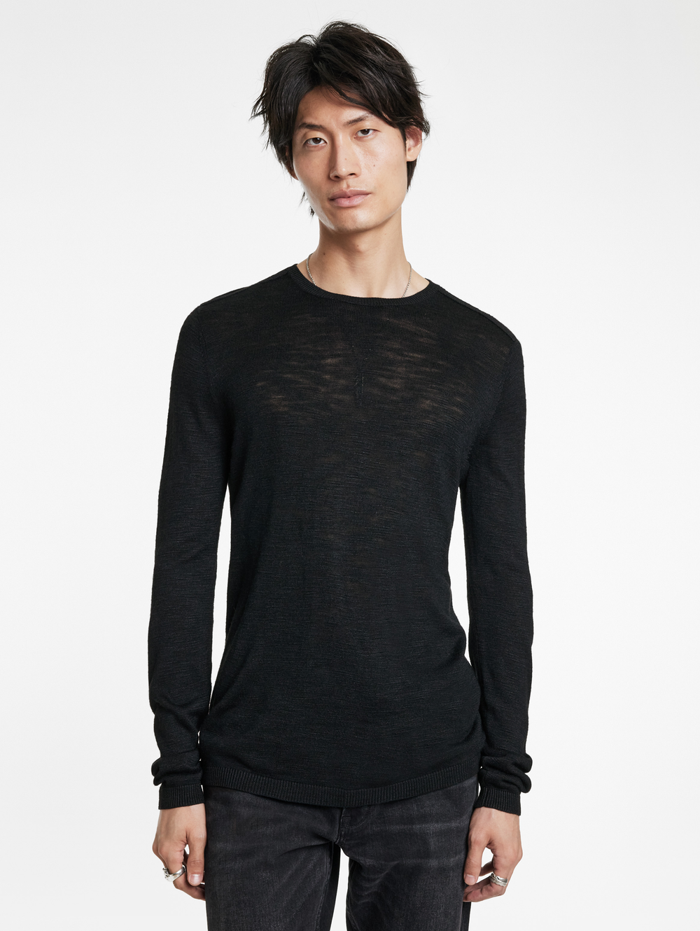 AVEIRO REGULAR FIT TUSSAH SILK CREW