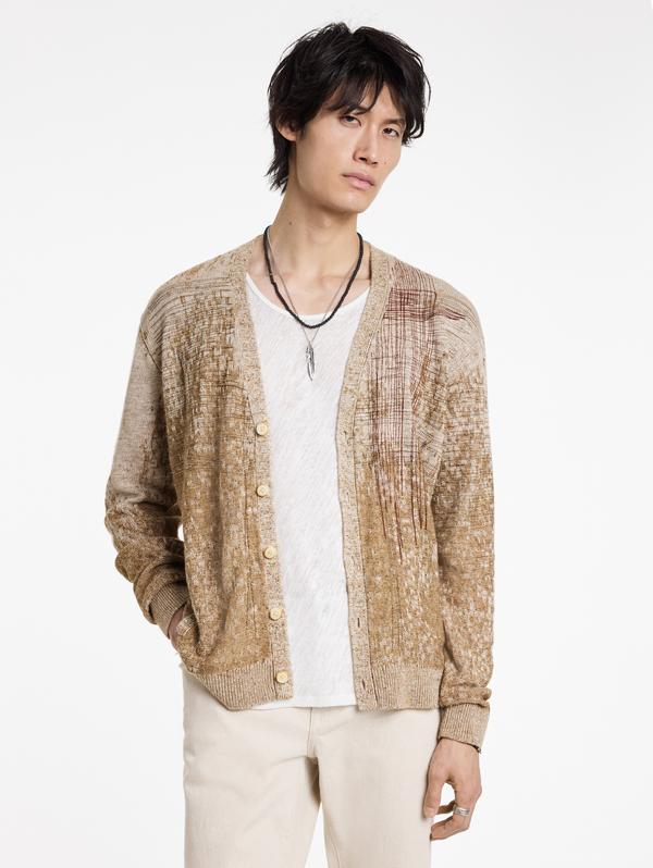 MARITA REGULAR FIT CARDIGAN WITH OMBRE AND EMB STI