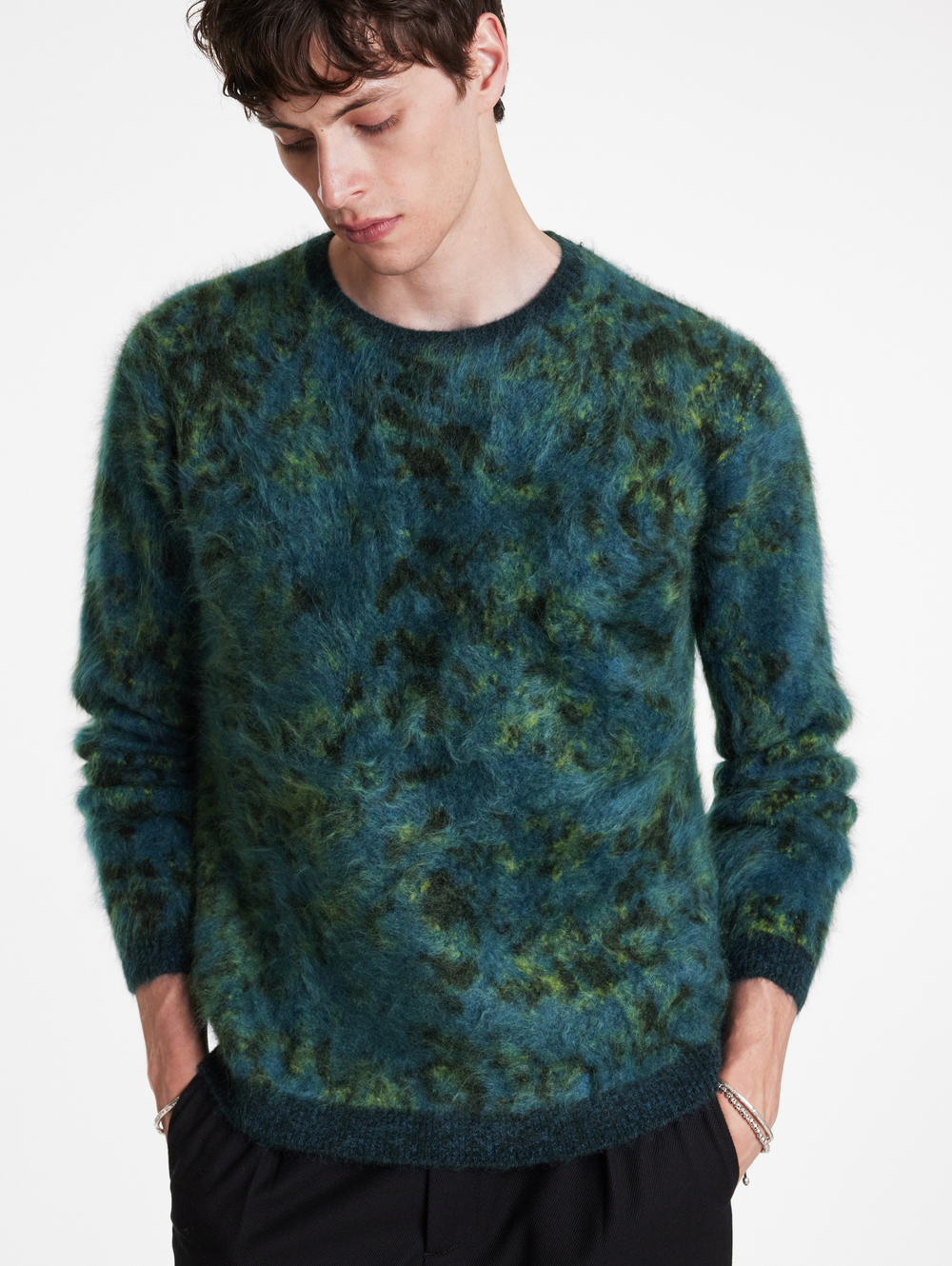 PALERMO EASY FIT CREWNECK WITH PYTHON JACQUARD