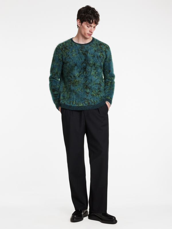 PALERMO EASY FIT CREWNECK WITH PYTHON JACQUARD