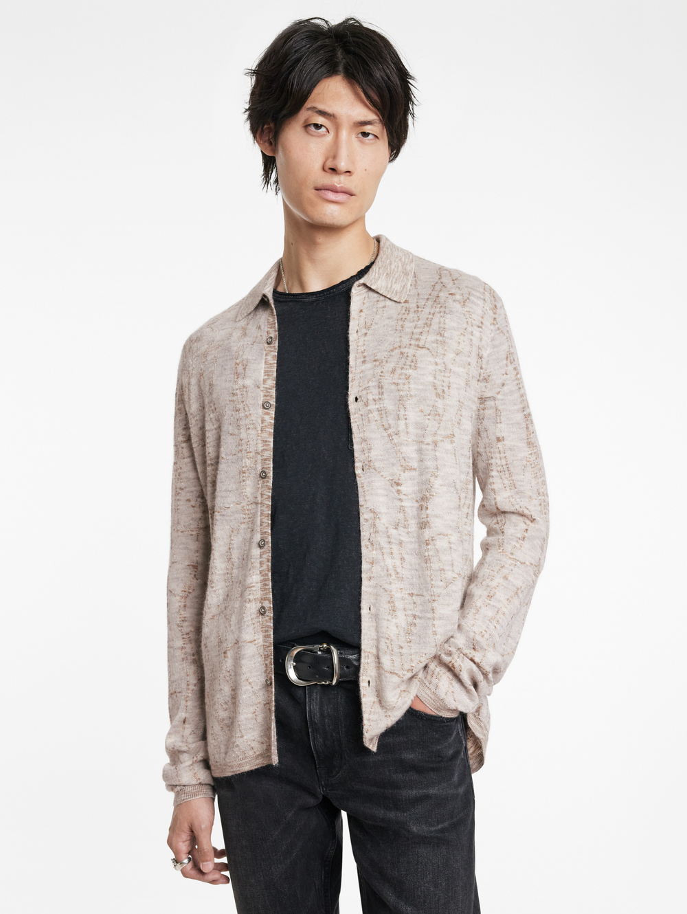 CARAVAGGIO REGULAR FIT LS SHIRT WITH MARBLE JACQUA