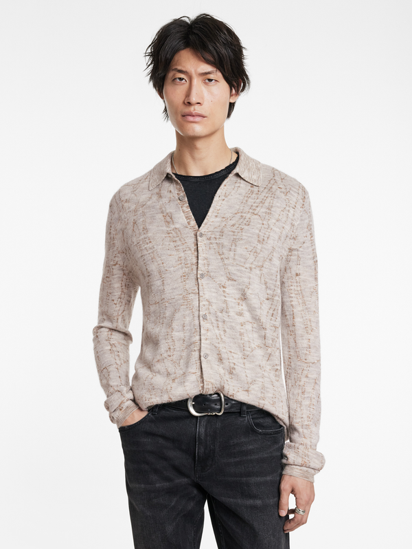 CARAVAGGIO REGULAR FIT LS SHIRT WITH MARBLE JACQUA